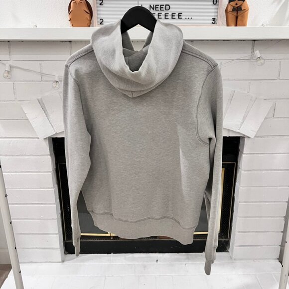 Vintage Hollister Fleece Grey Patch Logo Hoodie - Picture 2 of 5